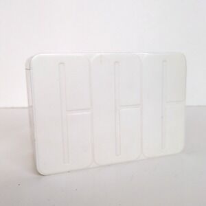RARE Vtg Clinique Storage Box White Embossed Logo Makeup Organizer Case